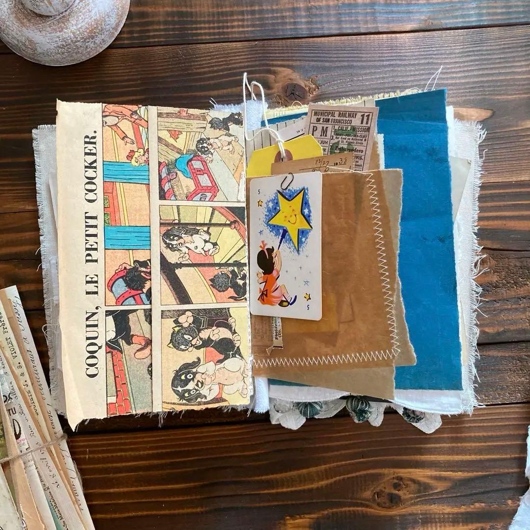 ジャンクジャーナル　junk journal雑記帳　エフェメラセット