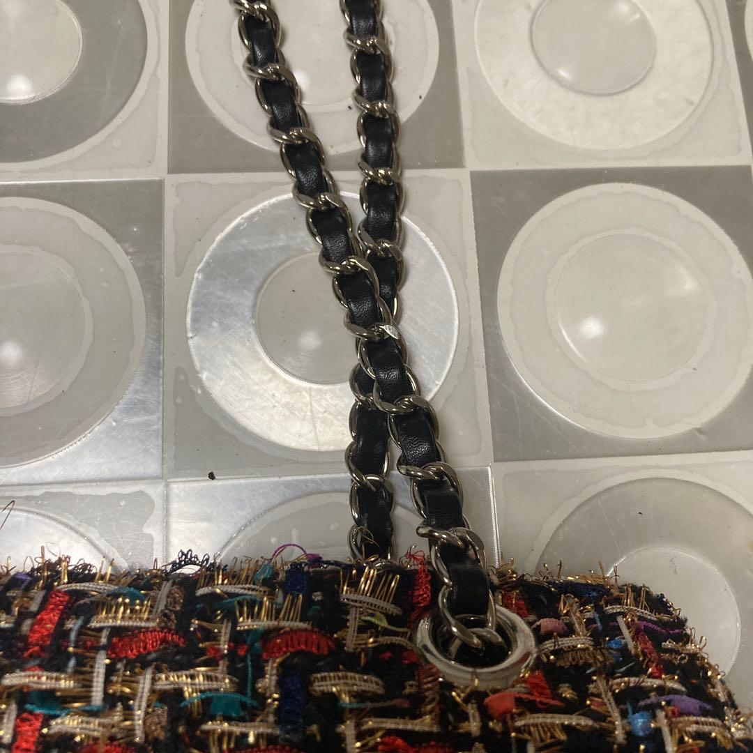 美品 CHANEL シャネル ノベルティ バッグ ツイード マルチカラー