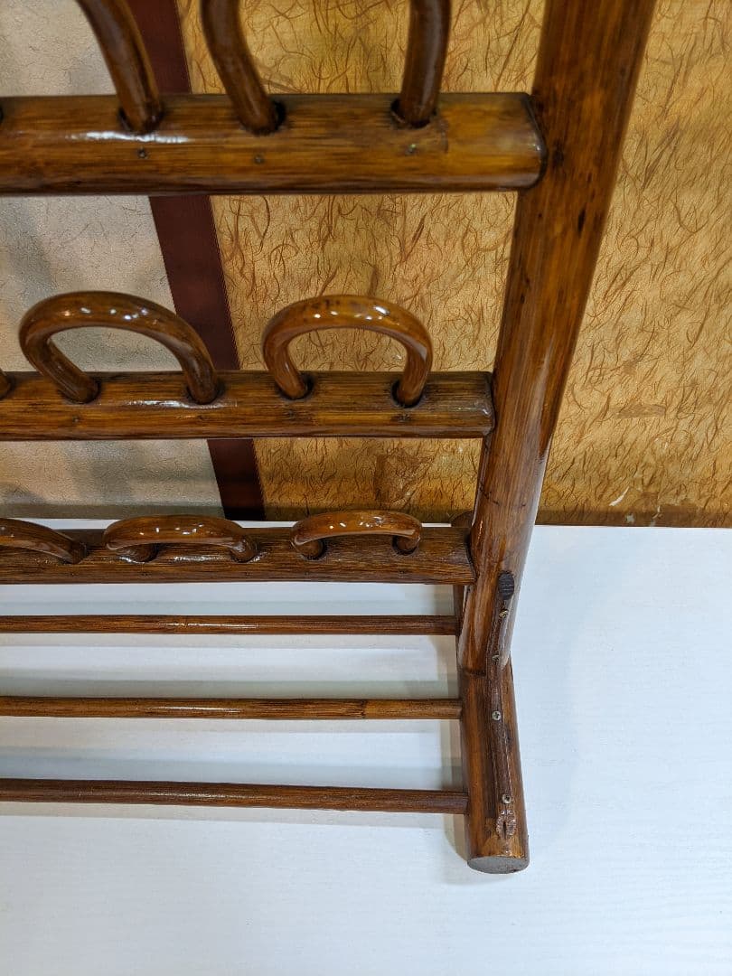 籐　ラタン　スリッパ立て　レトロ　アンティーク