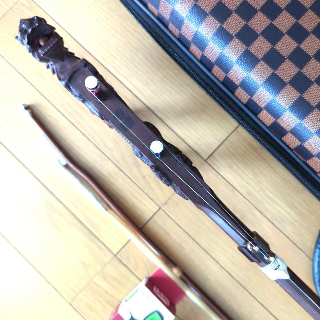 胡涵柔製作 未使用 最上級明清老紅木 龍彫刻 二胡1