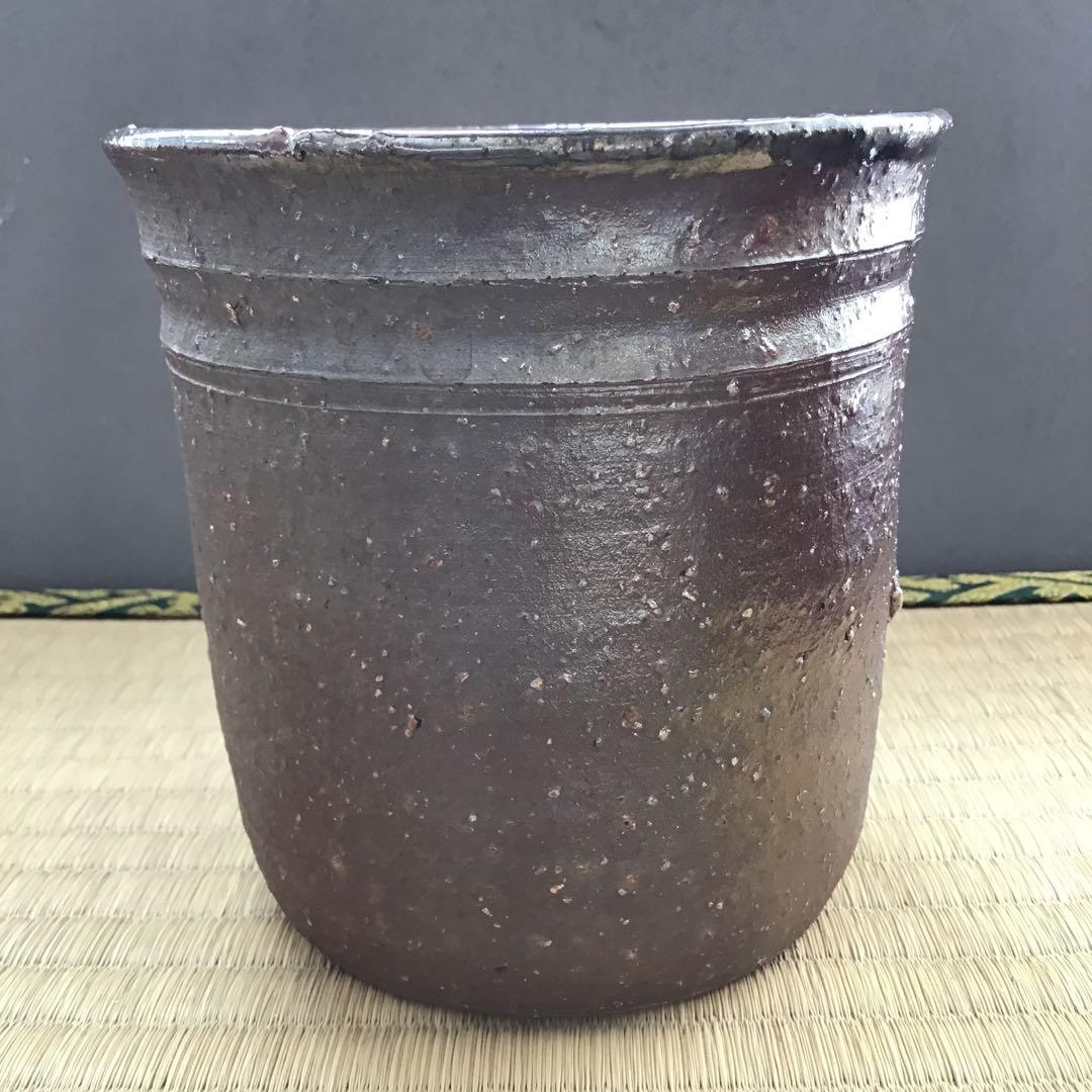 人間国宝　常滑焼棒ノ先建水　三代　山田常山　妙玄斎書付　栞　共箱　S181KS