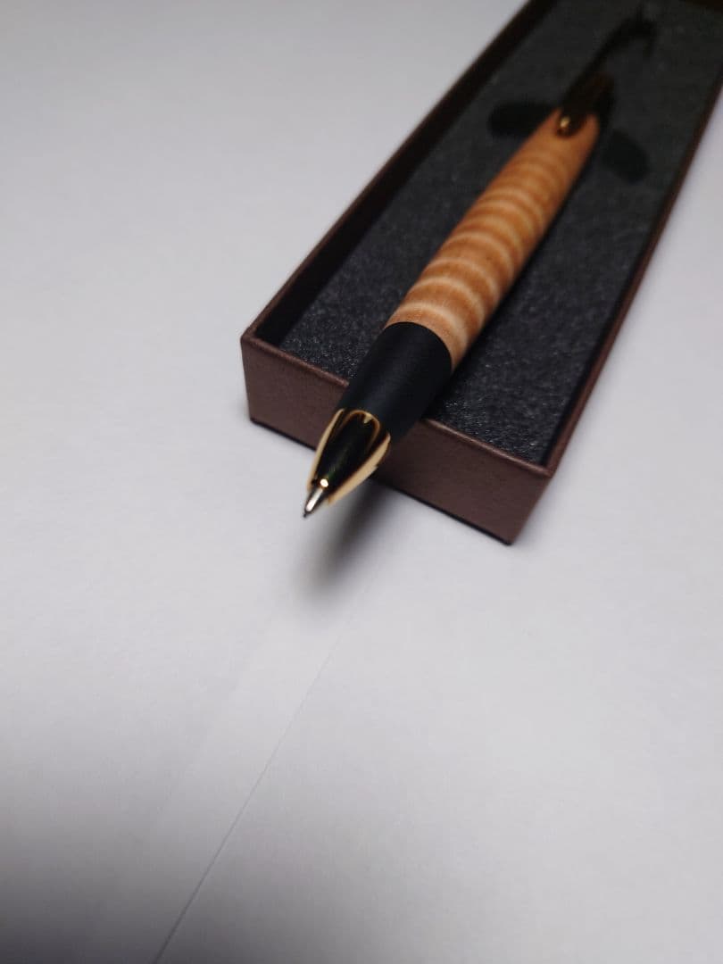 ボナン　ボナンペン　栃縮杢　真鍮金具　芯径0.5 シャープペンシル