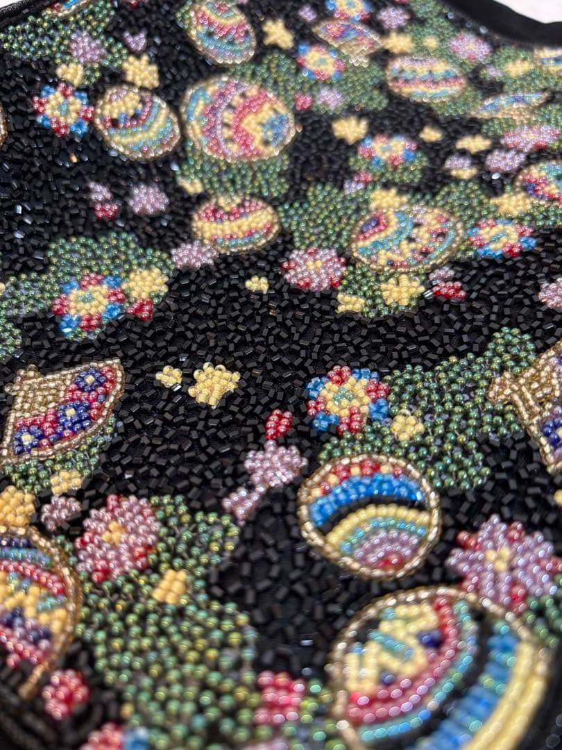 LUMY　はしもと　ハンドバッグ　皇室御用達　高級　ビーズバック