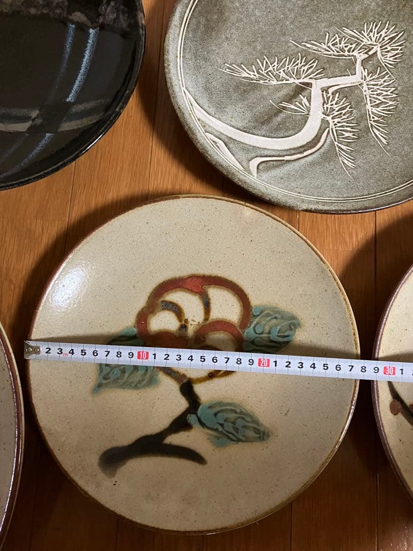 飾り　大皿　5枚　皿立て3個付き