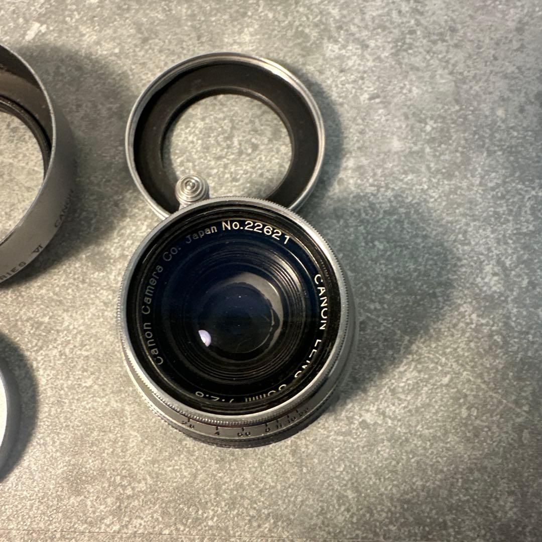 キャノン-L 35mmF2.8純正メタルフード付き