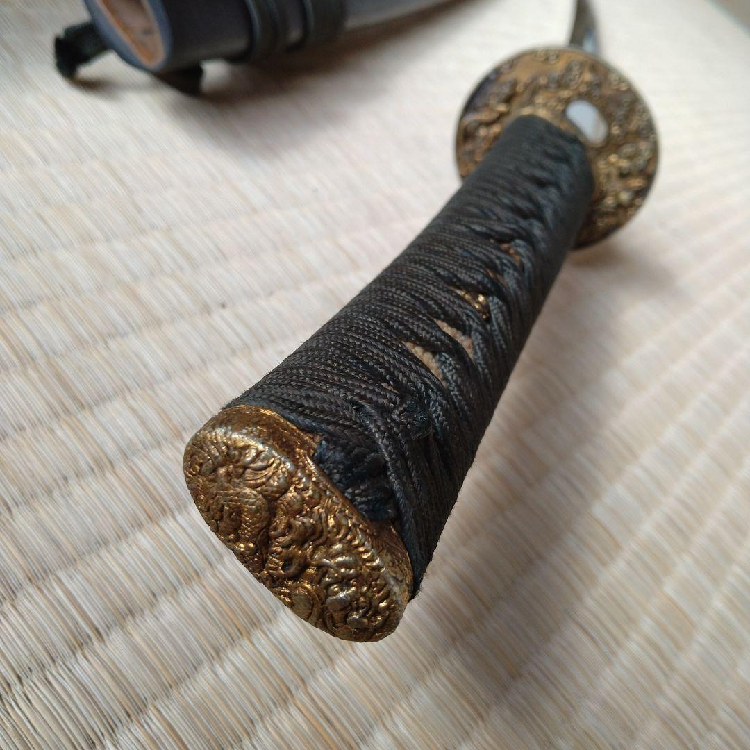 【大小】模造刀 模擬刀 2本 武具 置物 演劇 コスプレ 鍔 黒鞘