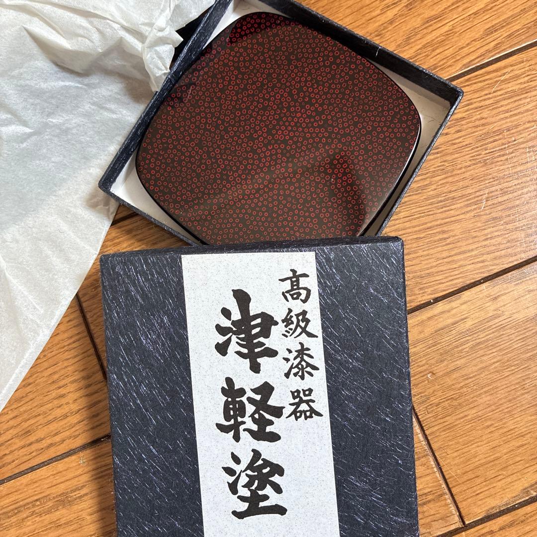 津軽塗　盆　茶筒　茶托　ヘラ コースター