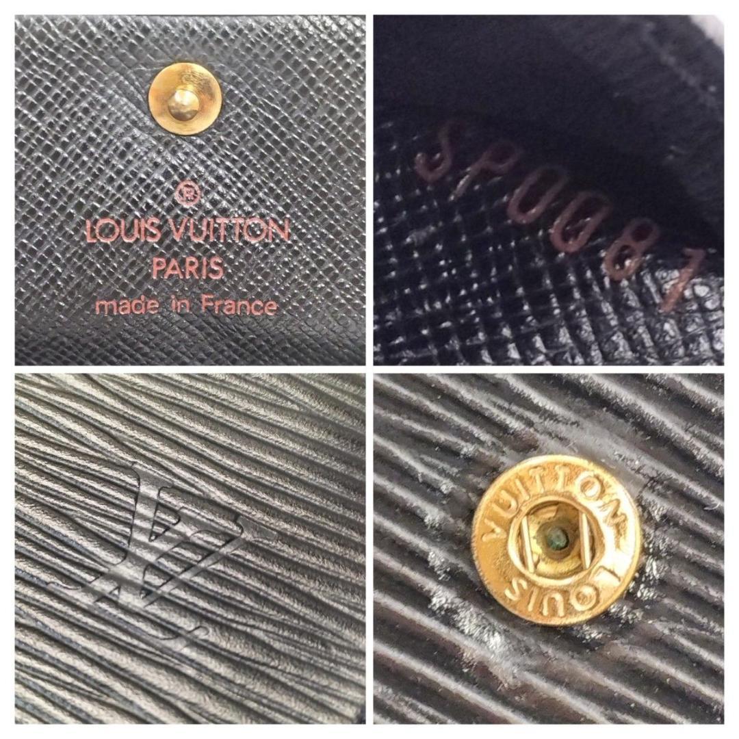 美品 エピ ポルトトレゾール エテュイパピエ 三つ折り 財布 証明書ケース付 黒