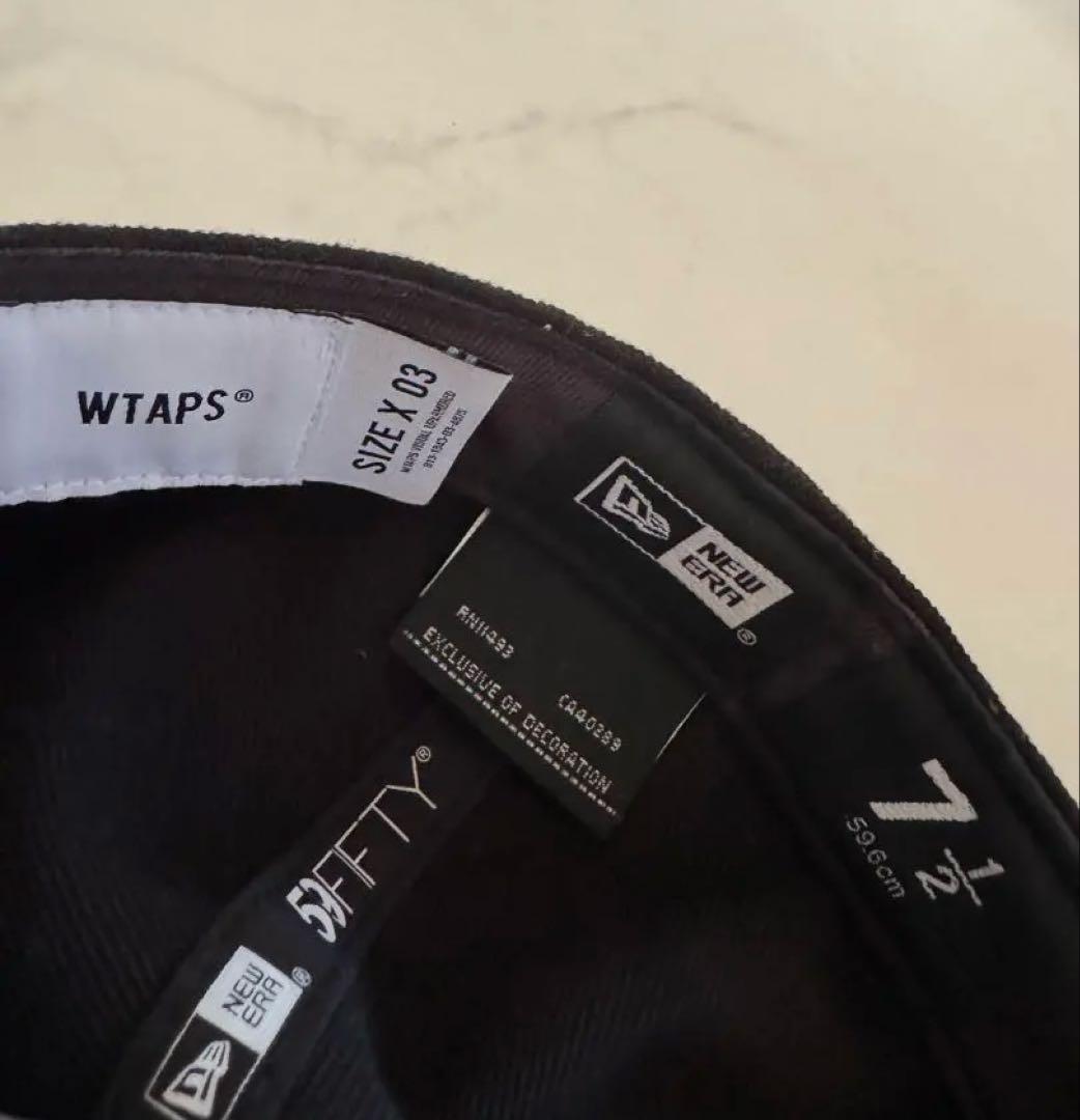 WTAPS 黒キャップ WT刺繍ダブルタップス