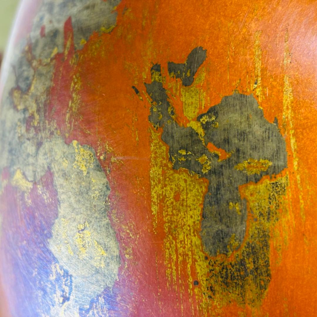 山川堂　夫婦薬缶　茶托　金彩　鎚起銅器口蓋付水次 大型 水注 湯沸し 茶道具