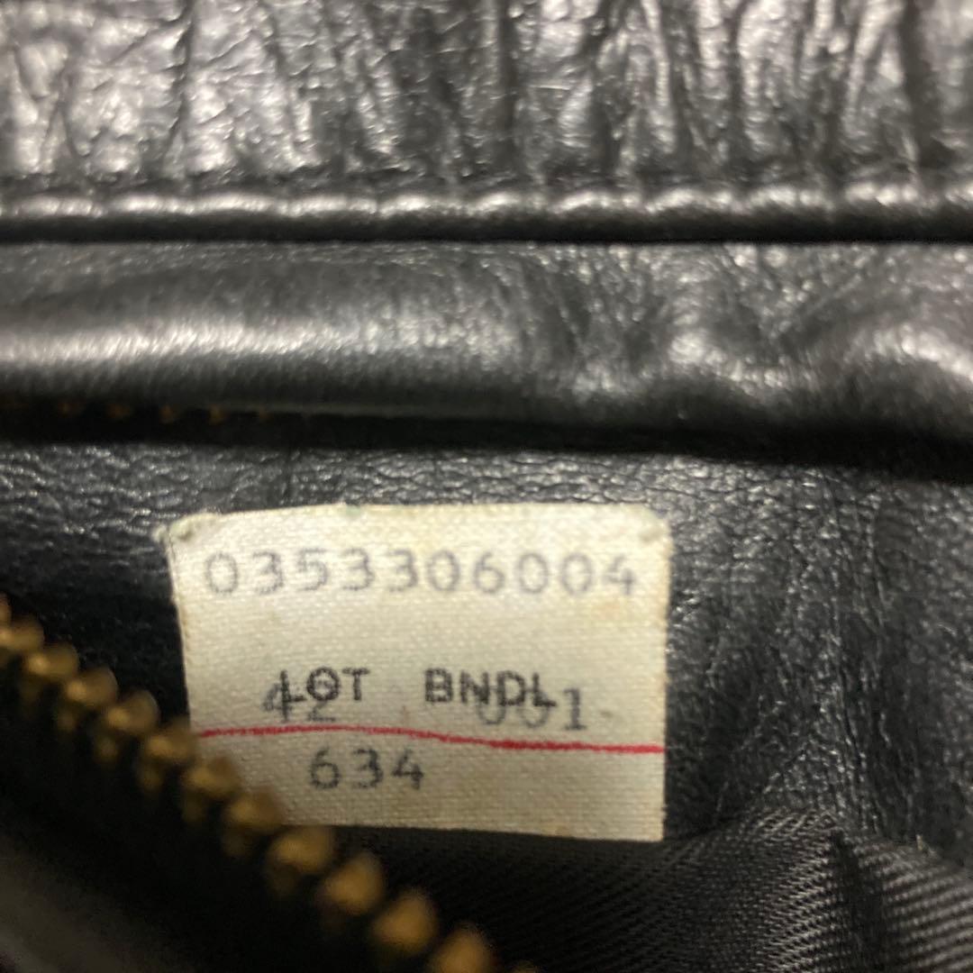 【即購入可】Schott ブラック レザー シングルライダース　634