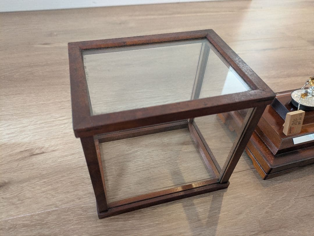 純銀製　盆栽　光則作　 ガラスケース付き