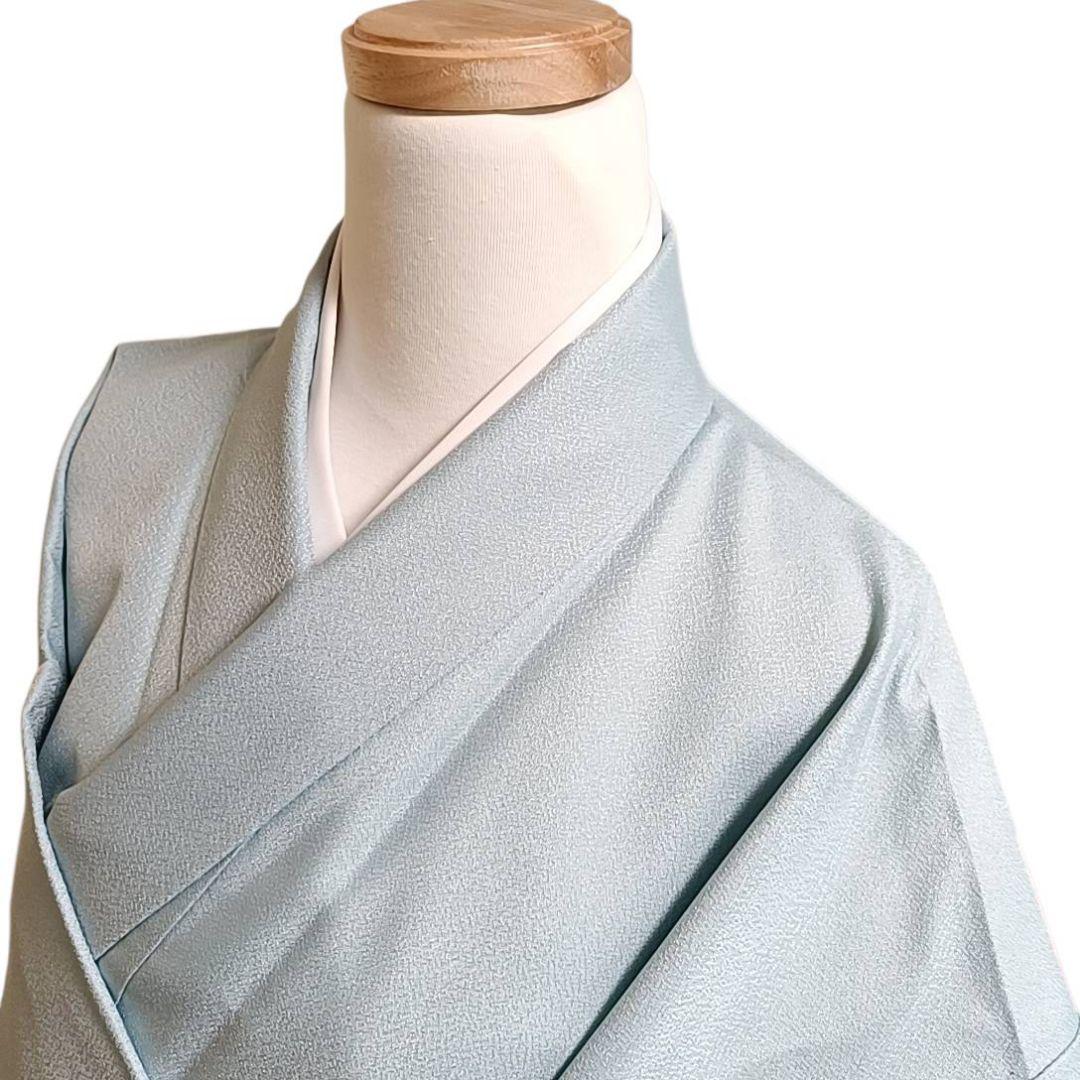 e*o様 W6 着物 袷 色無地 化繊 洗える着物 水色