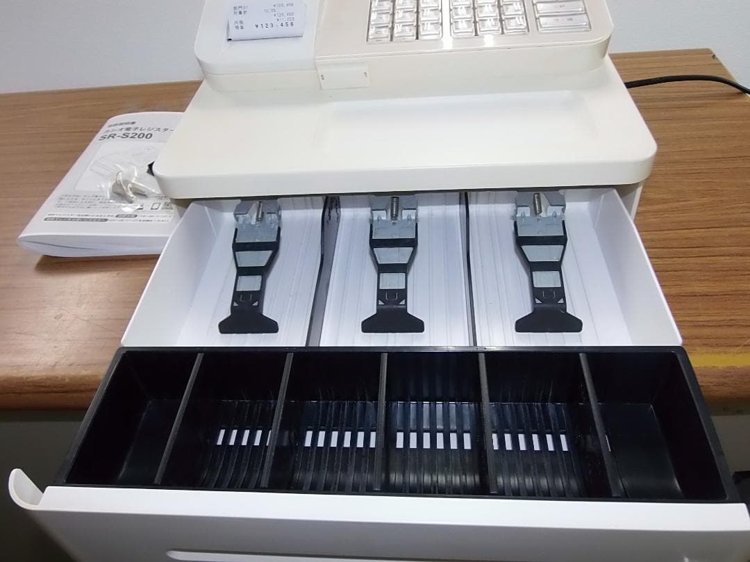 設定無料 CASIO SR-S200-WE レジスター　軽減税率対応250807