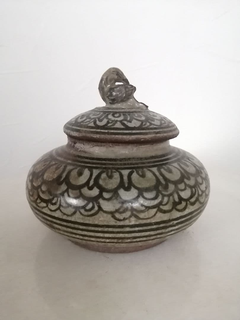 明代 染付け 千鳥 小壺