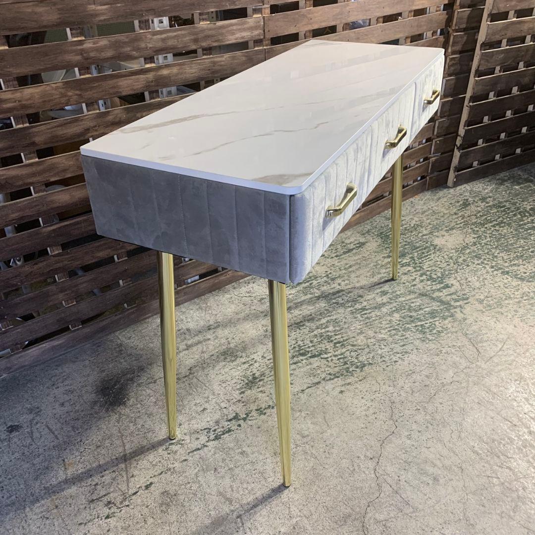 K828 大理石調 LEDミラー ドレッサー4点セット