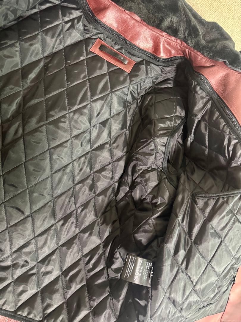 Tossy　完売品 襟ボアハイネックシングルライダースジャケット