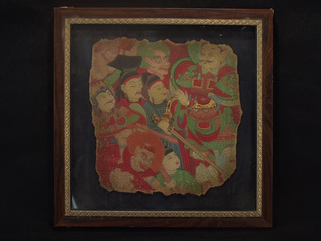 中国の壁画　戦時のもの　人物図　貴重品 AK1933A1-4