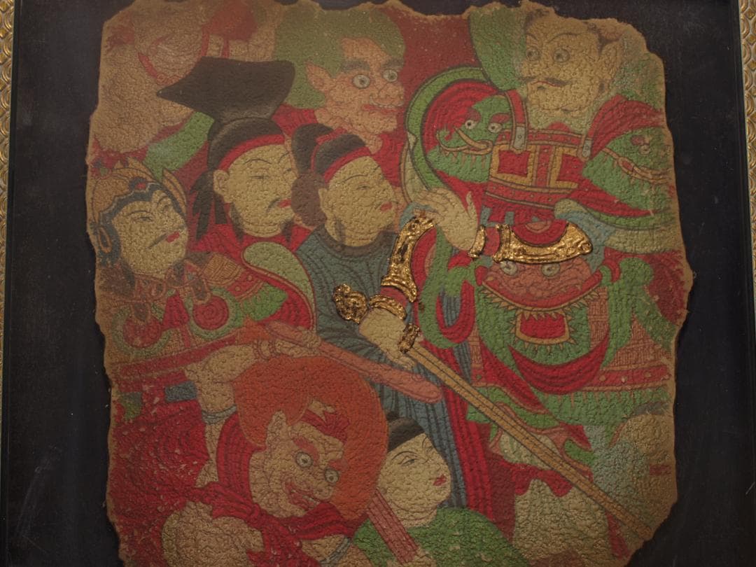 中国の壁画　戦時のもの　人物図　貴重品 AK1933A1-4