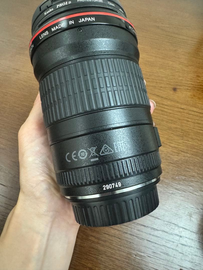 Canon EF135mm f/2L USM 純正フード、フィルター付き