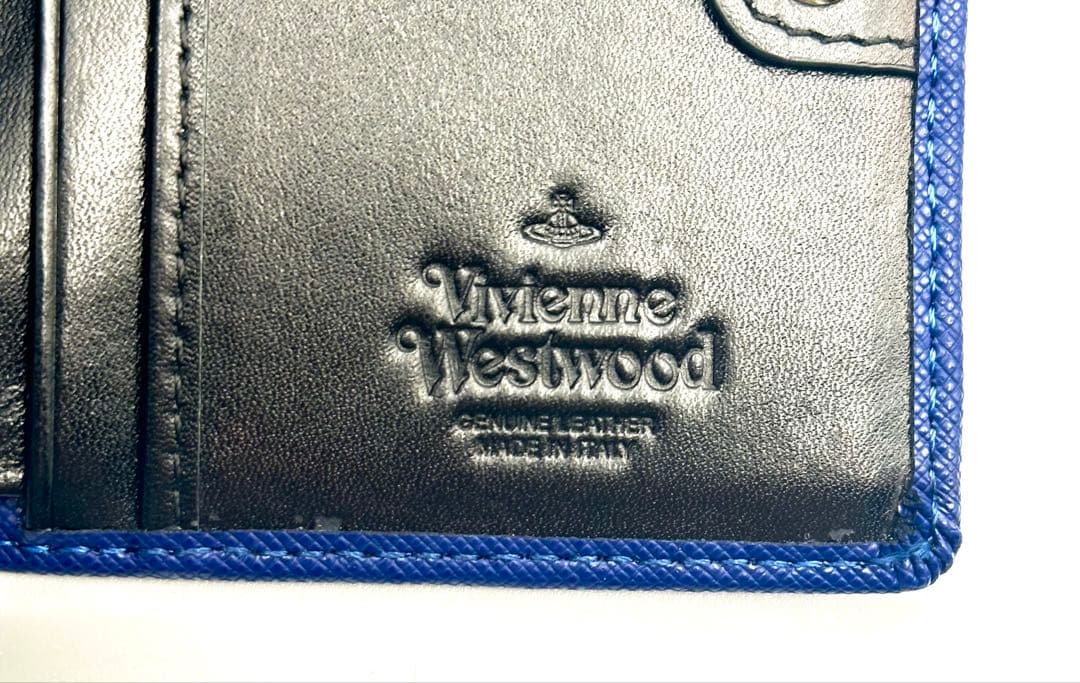 【最新✦新品】Vivienne Westwood 三つ折り財布 青 ブルー 人気