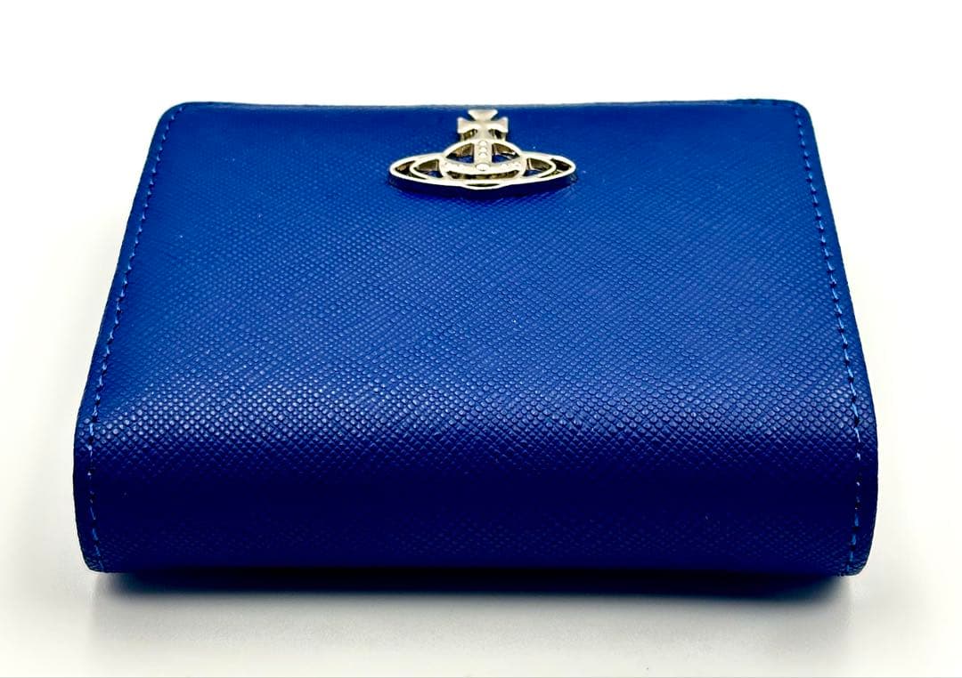 【最新✦新品】Vivienne Westwood 三つ折り財布 青 ブルー 人気