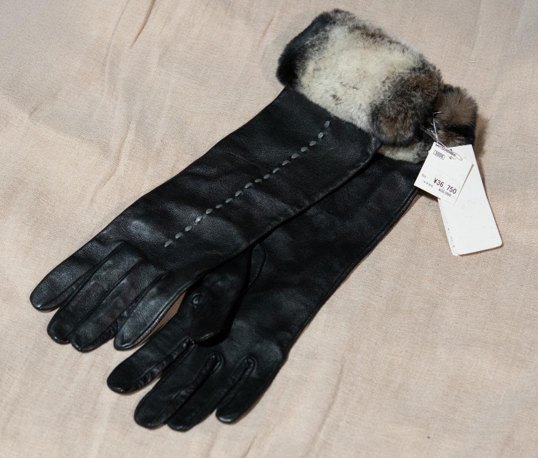 未使用　Sermoneta Gloves　やぎ革×レッキスファー ロンググローブ