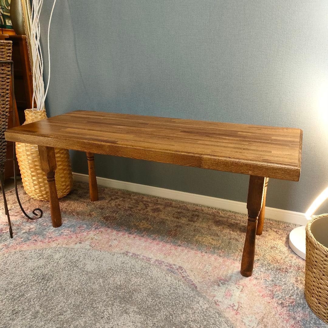 【cornell】天然木ヴィンテージ ローテーブル クラシカル脚