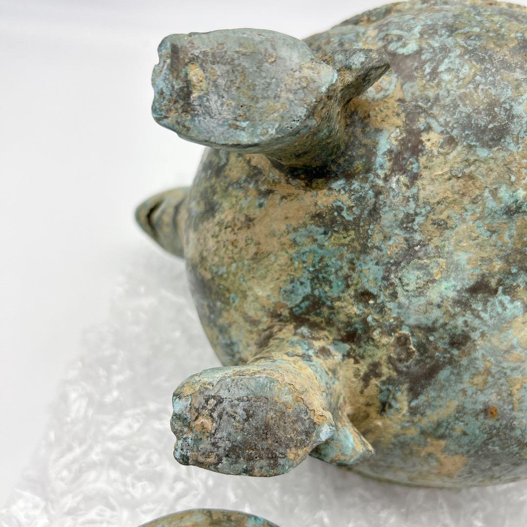 中国 鉄瓶 鳥型青銅器 時代 瓶 希少 30cm x H28cm