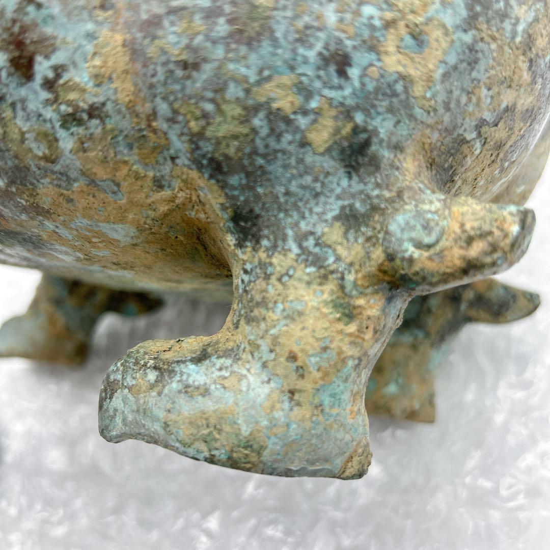 中国 鉄瓶 鳥型青銅器 時代 瓶 希少 30cm x H28cm