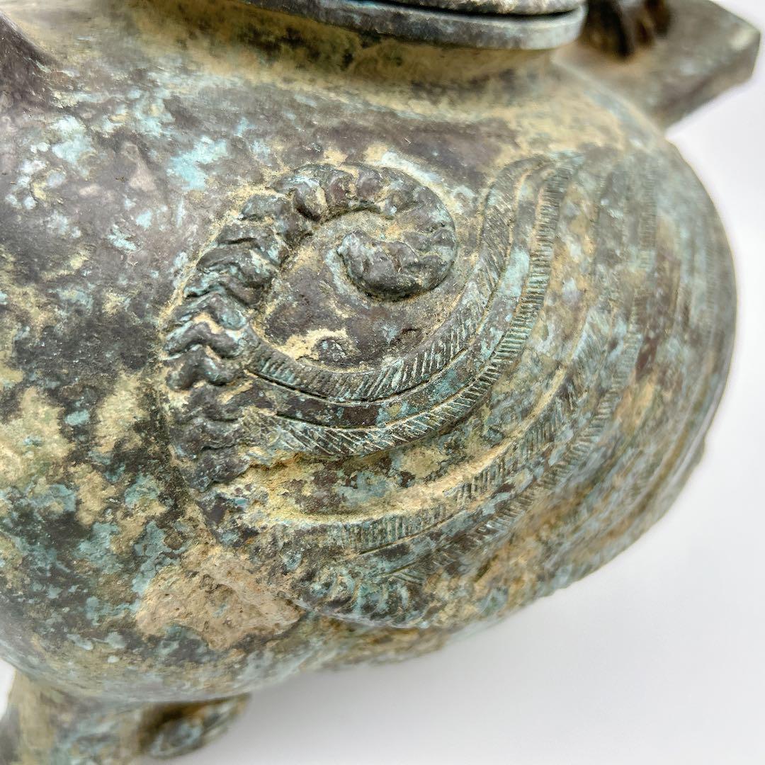 中国 鉄瓶 鳥型青銅器 時代 瓶 希少 30cm x H28cm