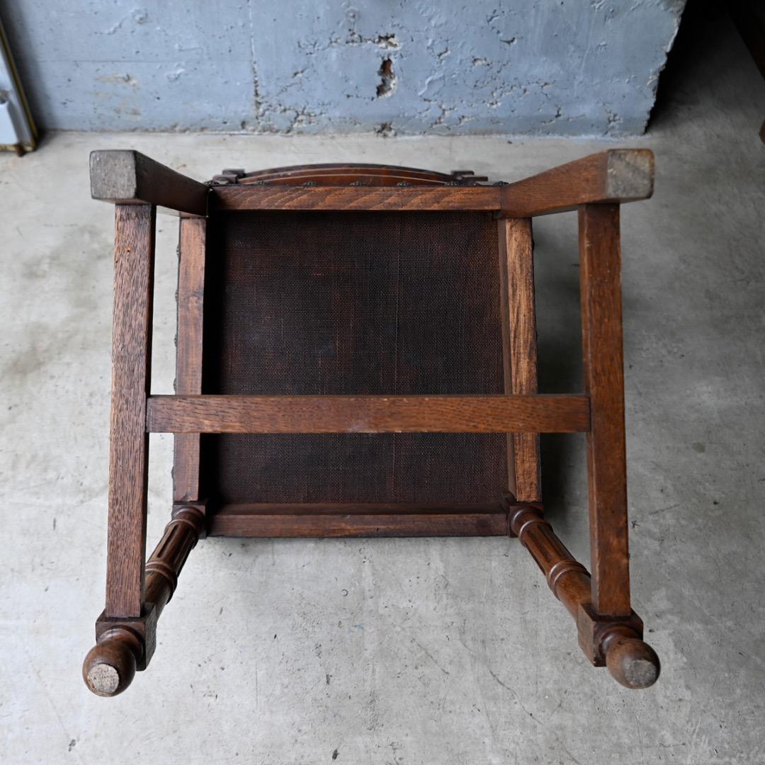 【フランス便】アンティーク ◆スタンプレザーチェア◆