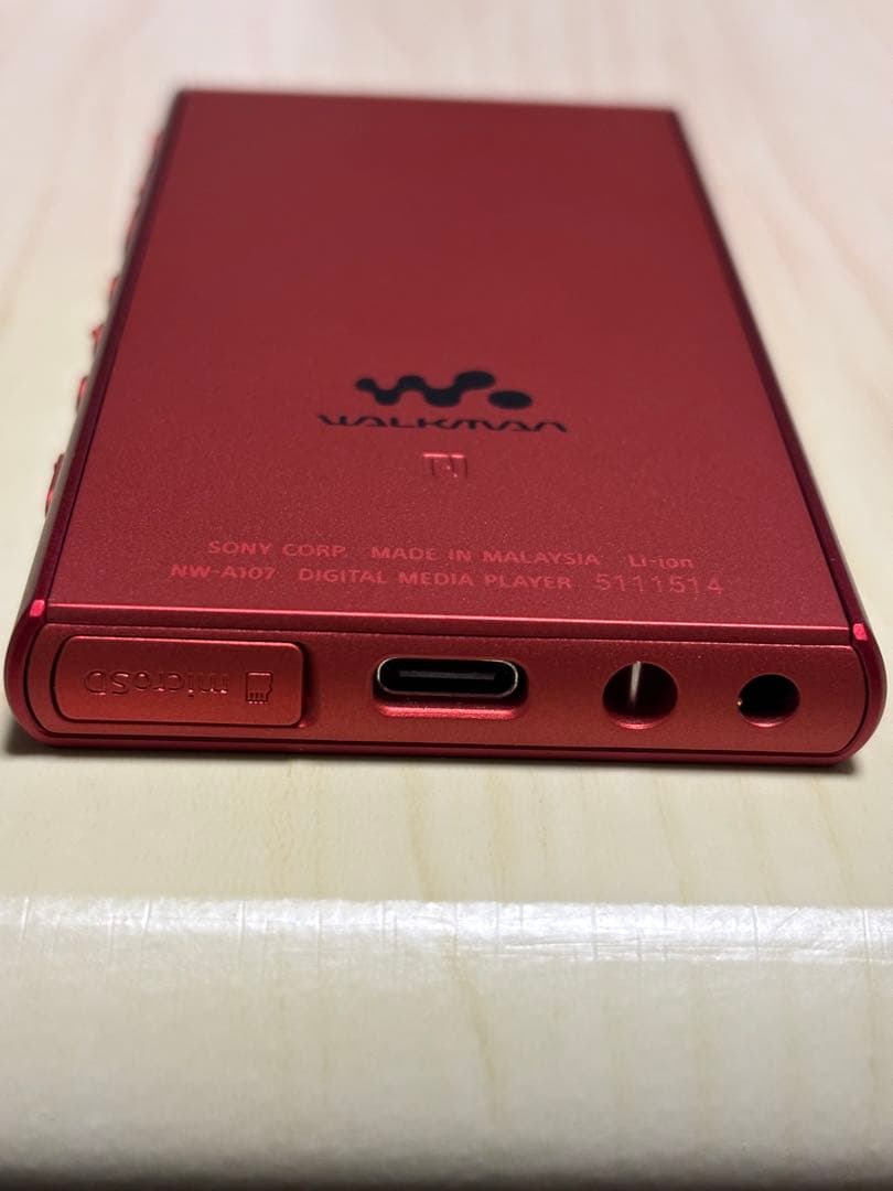 【本体のみ】ソニー ウォークマン 64GB Aシリーズ NW-A107 レッド