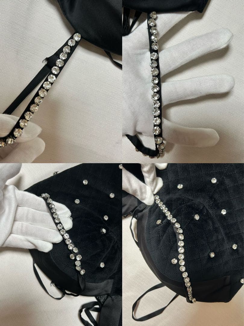 ⛄️ROBE de FLEURS ビジュー付きドレス　glossy sugar