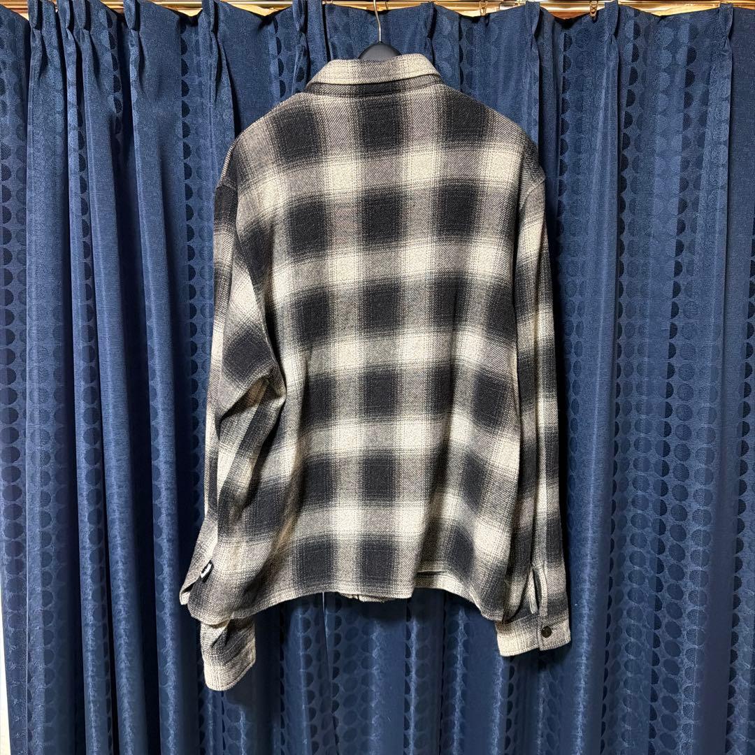 stussy PLAID ZIP SHIRT オンブレ　Mサイズ