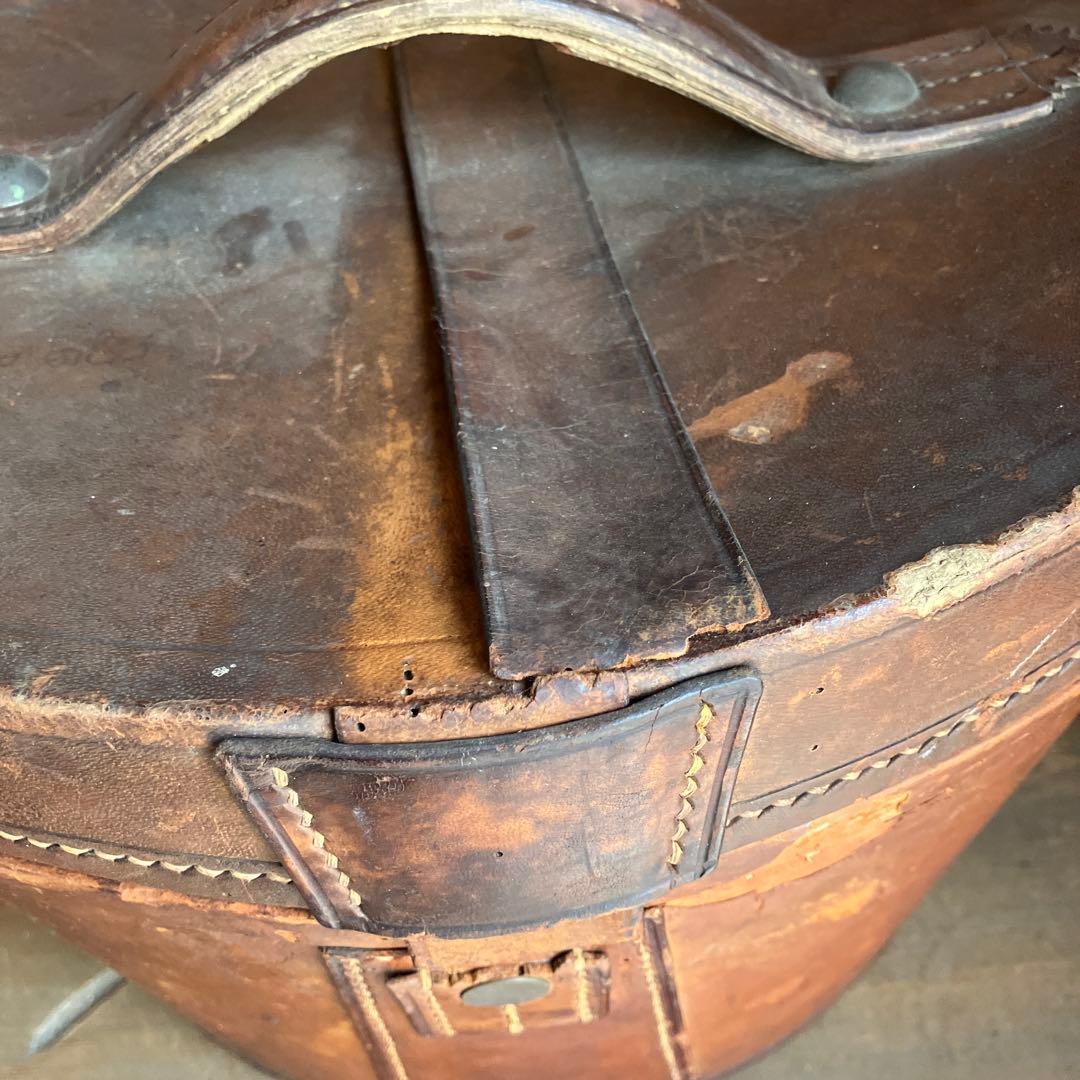 アンティーク革製　ハットケース　シルクハット　クリスティーズロンドン