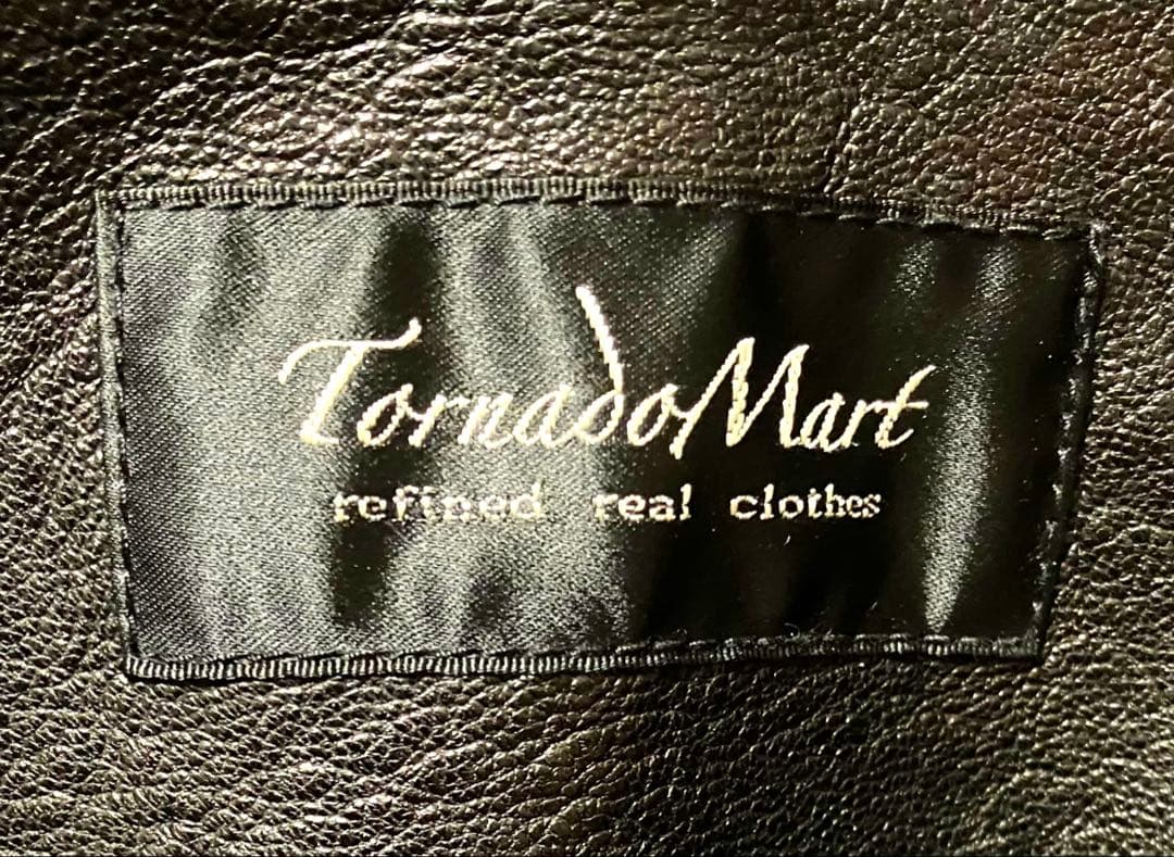 TORNADO MART レザージャケット やぎ革 ウール フードLL