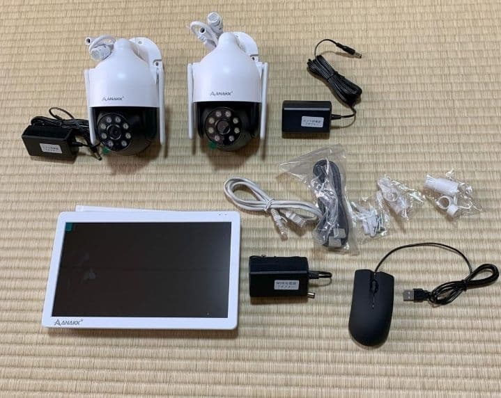 最安値★新品未使用　防犯カメラ 監視カメラ モニター付き 2台セット