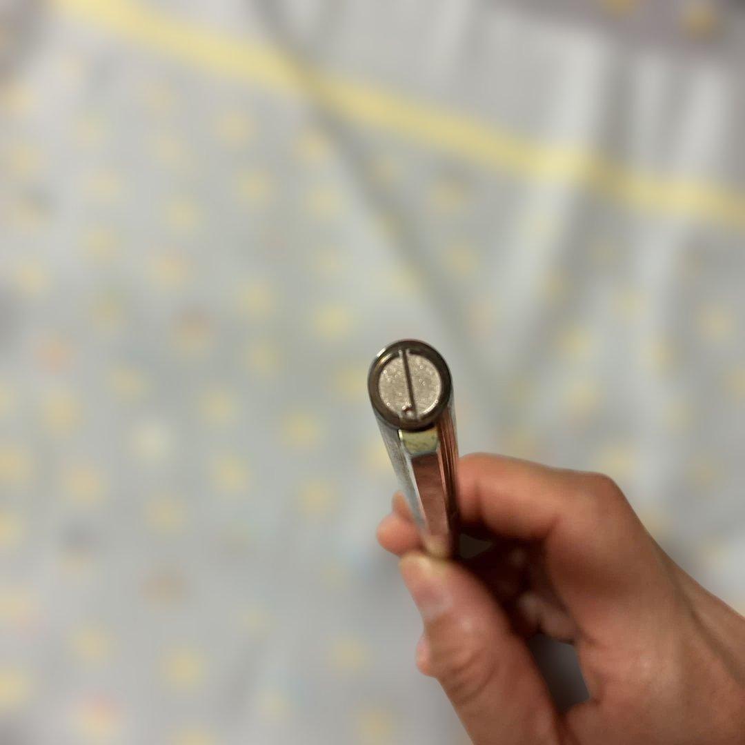 ダンヒル　シルバー dunhill ストライプ模様 万年筆