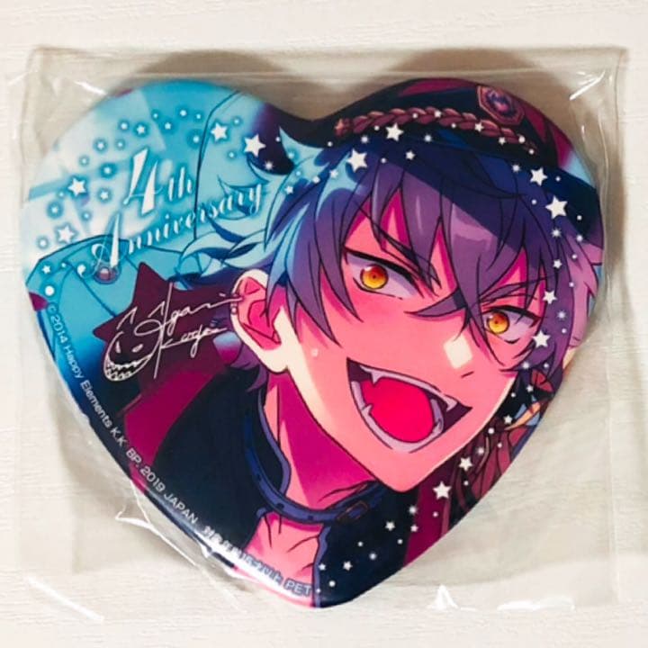新品★あんスタ【朔間零＆羽風薫＆大神晃牙】ハート型ビッグ缶バッジ★3点セット