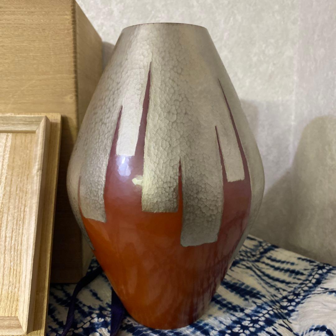 玉川堂　銅製　花瓶