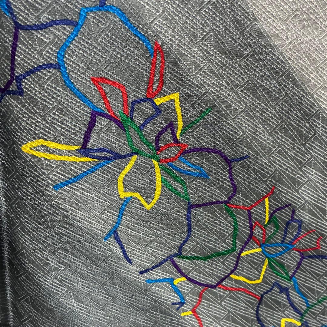 D74 訪問着 斎藤三才 やまと誂 薔薇 正絹着物 袷 しつけ糸付き未使用極美品