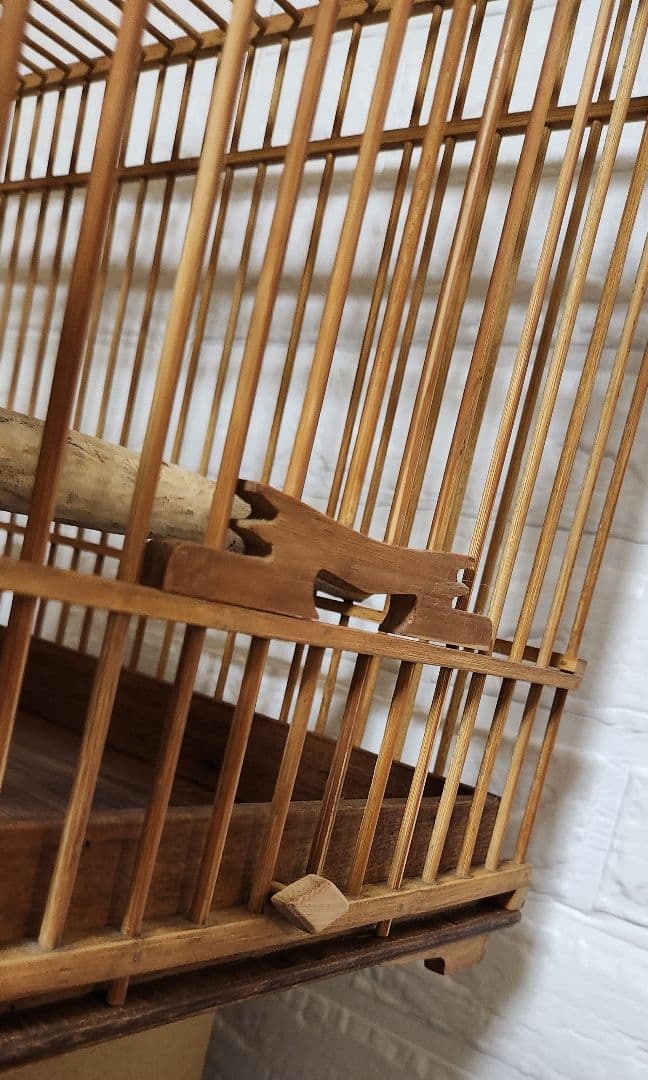 ◯～か ☆竹製☆ 持ち手付き 手作り鳥かご