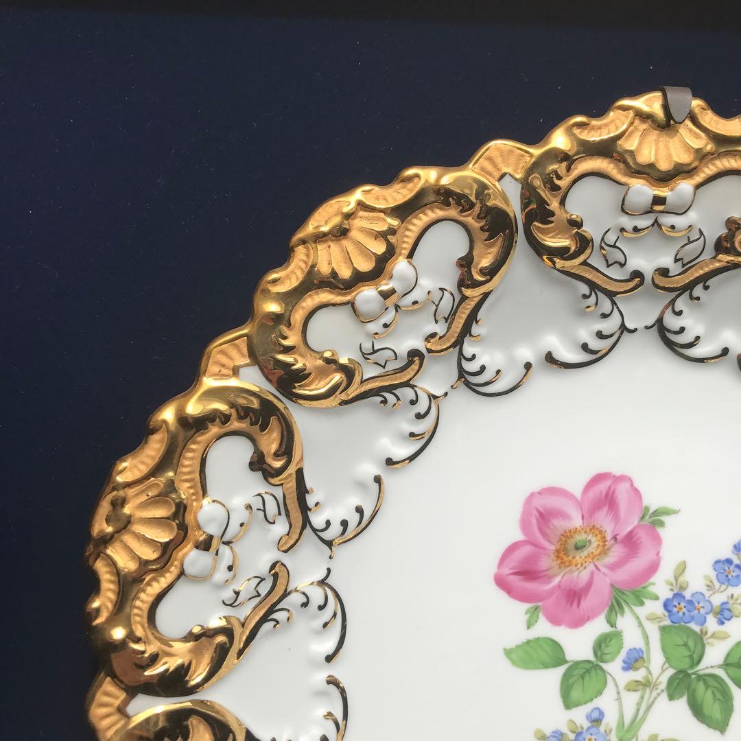 ヴィンテージ　アンティーク　マイセン　壁額装