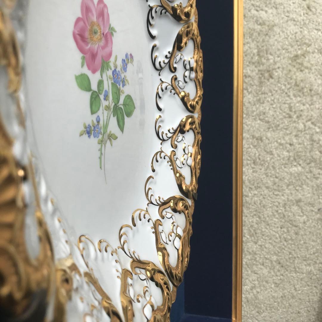 ヴィンテージ　アンティーク　マイセン　壁額装