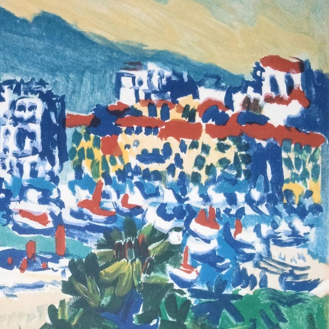 梅原龍三郎「カンヌ」リトグラフ　版画　絵画　真作　貴重な作品