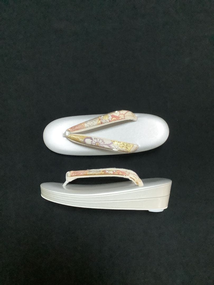 日本製　高級花柄和装用草履バックセット　Lサイズ