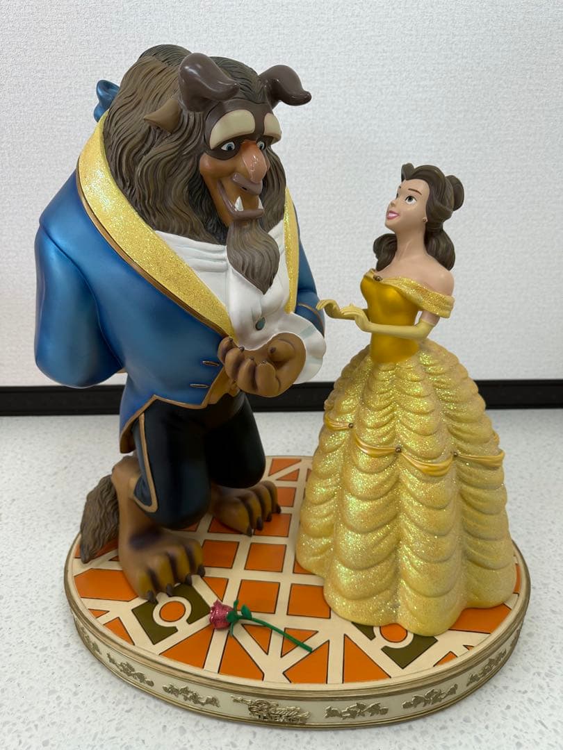 【未使用品】ディズニー 美女と野獣 陶器 フィギュア 高さ約64cm ※i1※
