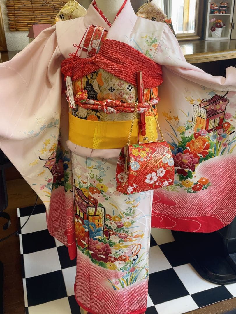 七五三7歳御所車草花文フルセット