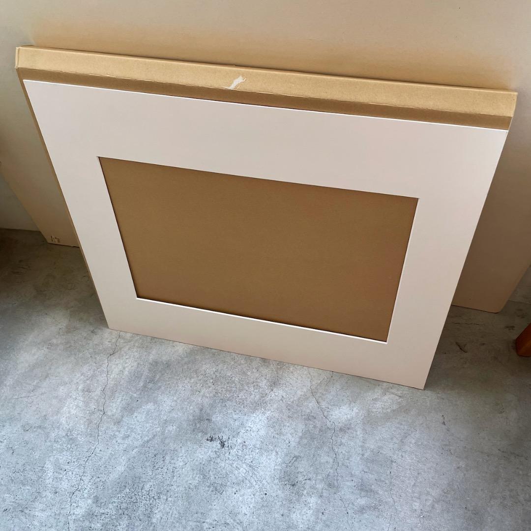 【廃番】アルミ額縁　全紙　ギャラリー　コニカミノルタ　黒＋白マットのオマケ付き